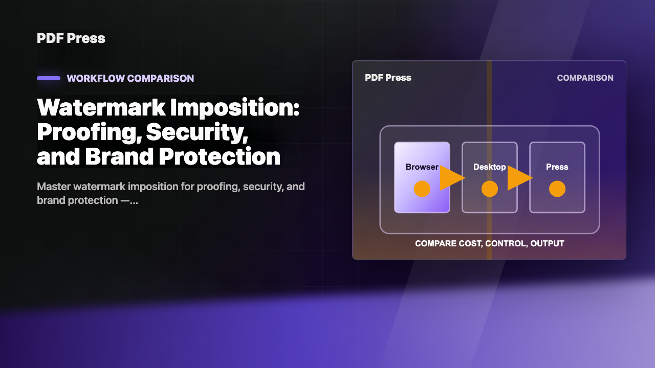 Watermark Imposition: Proofing, Security, and Brand Protection cover illustration