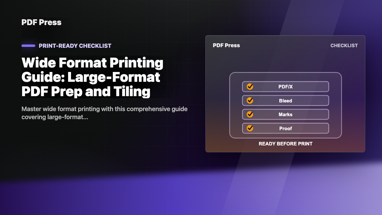 Wide Format Printing Guide: Large-Format PDF Prep and Tiling cover illustration