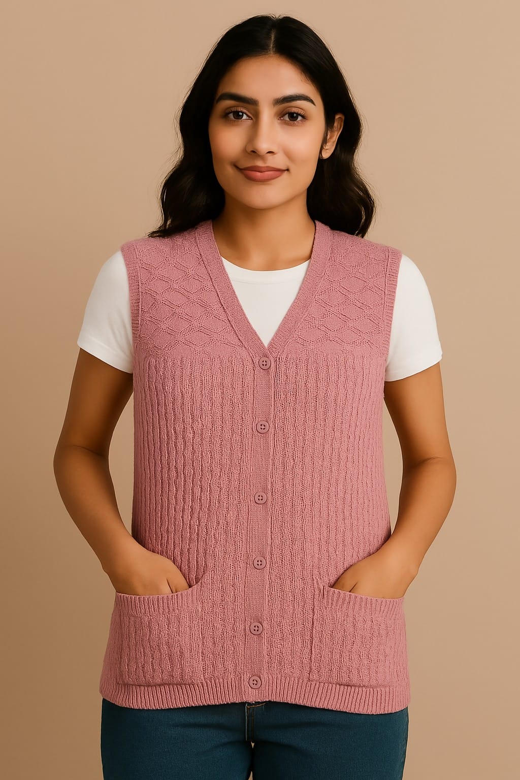 Allover Sleeveless Pocket