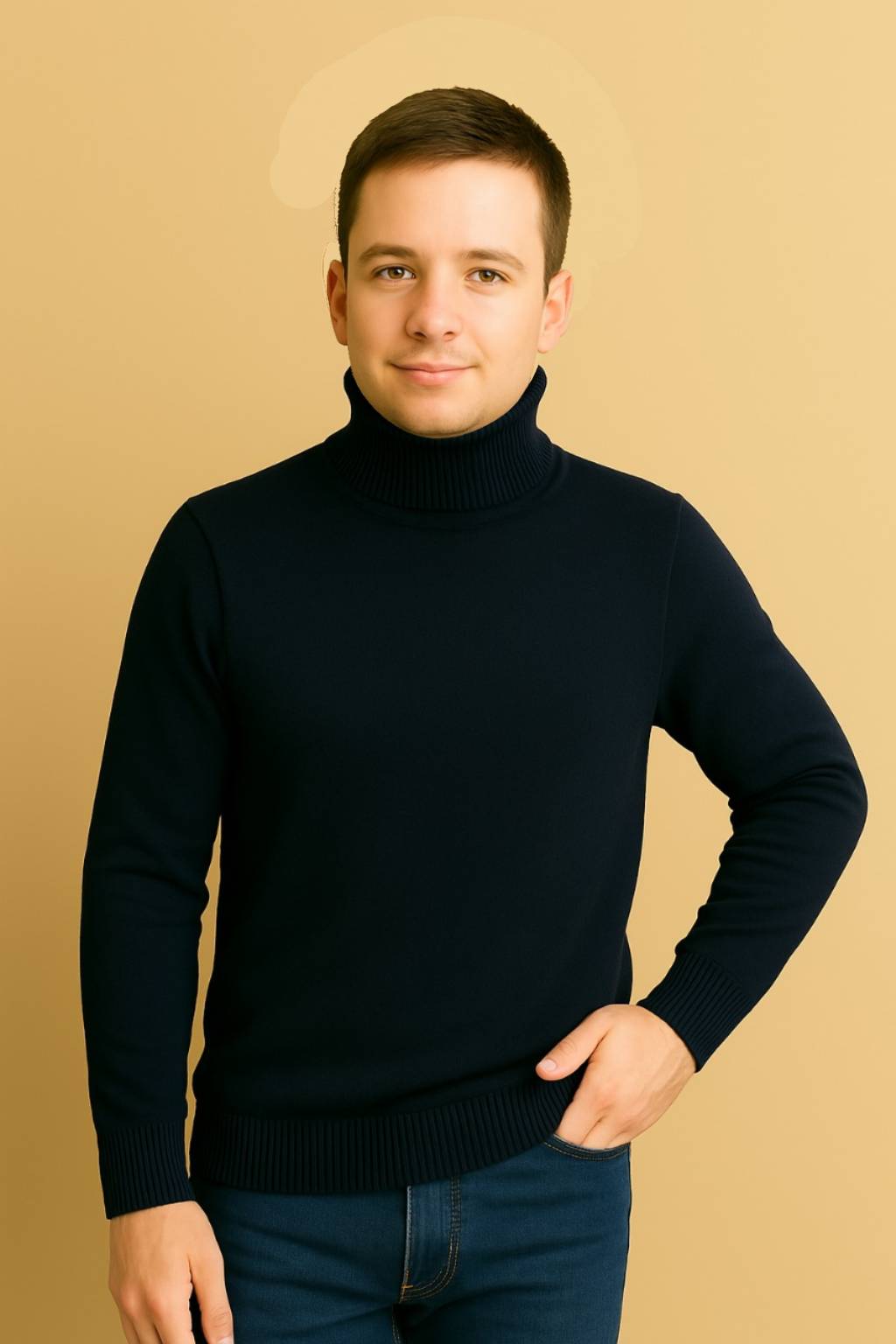 High Neck Plain Skivvy
