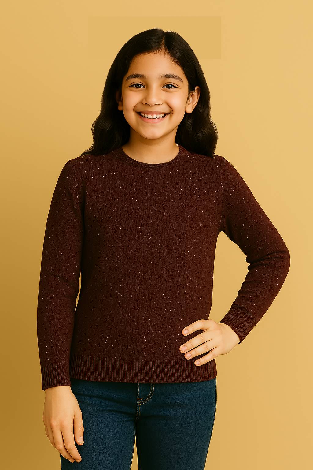 Turtleneck Shimmer Skivvy - Girls