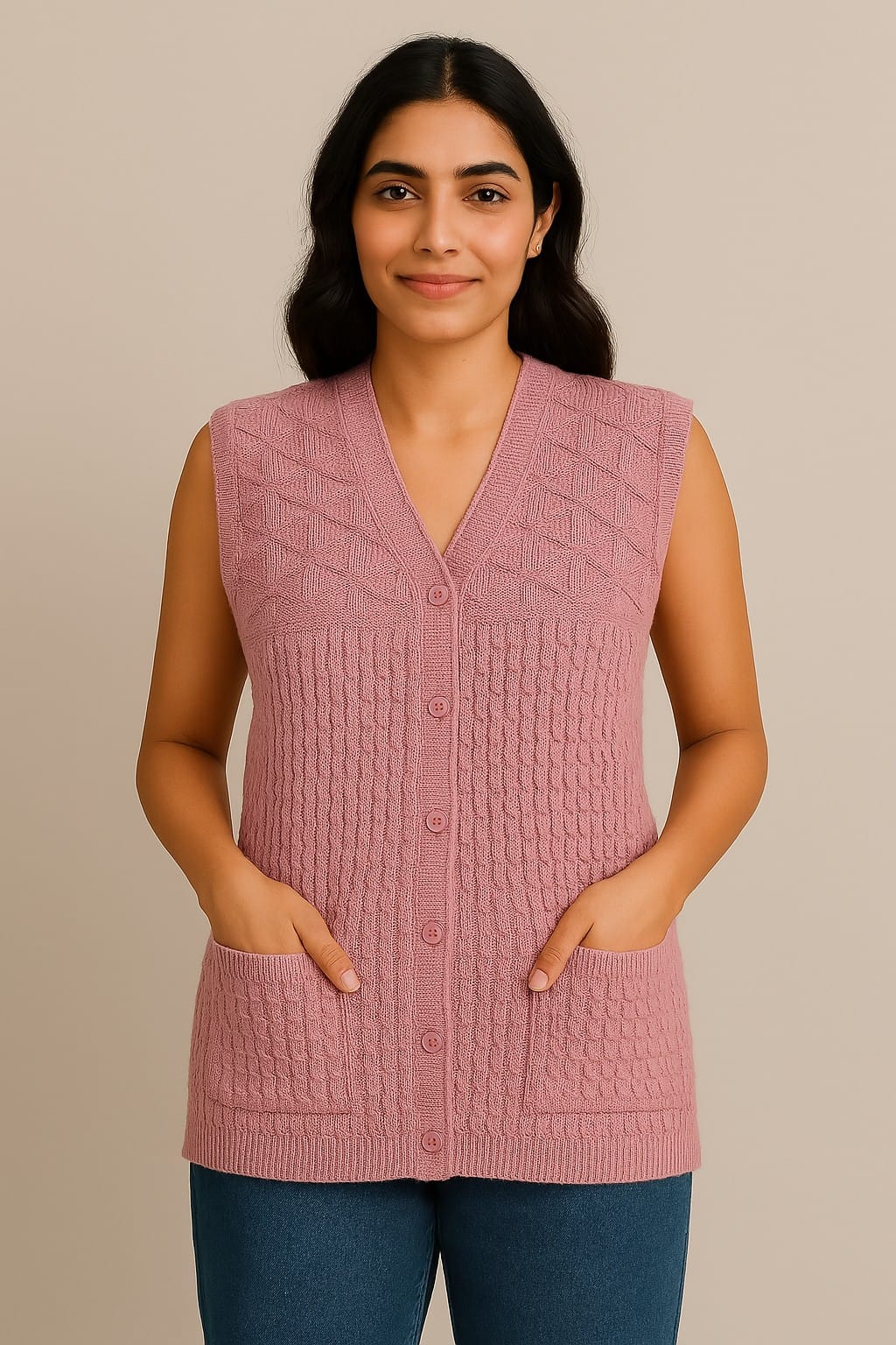 Allover Sleeveless Pocket