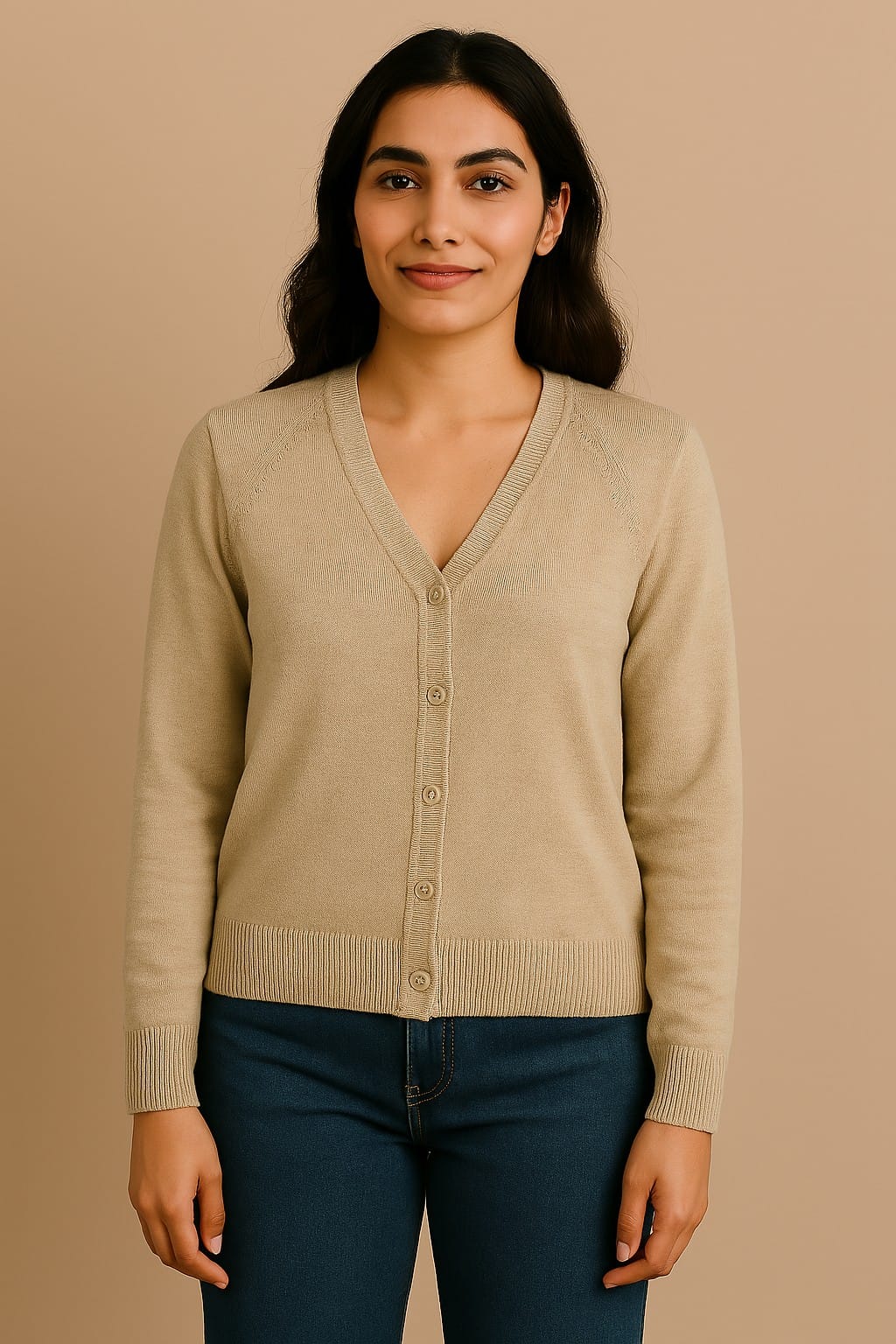 V-Mark Cardigan Rainbow