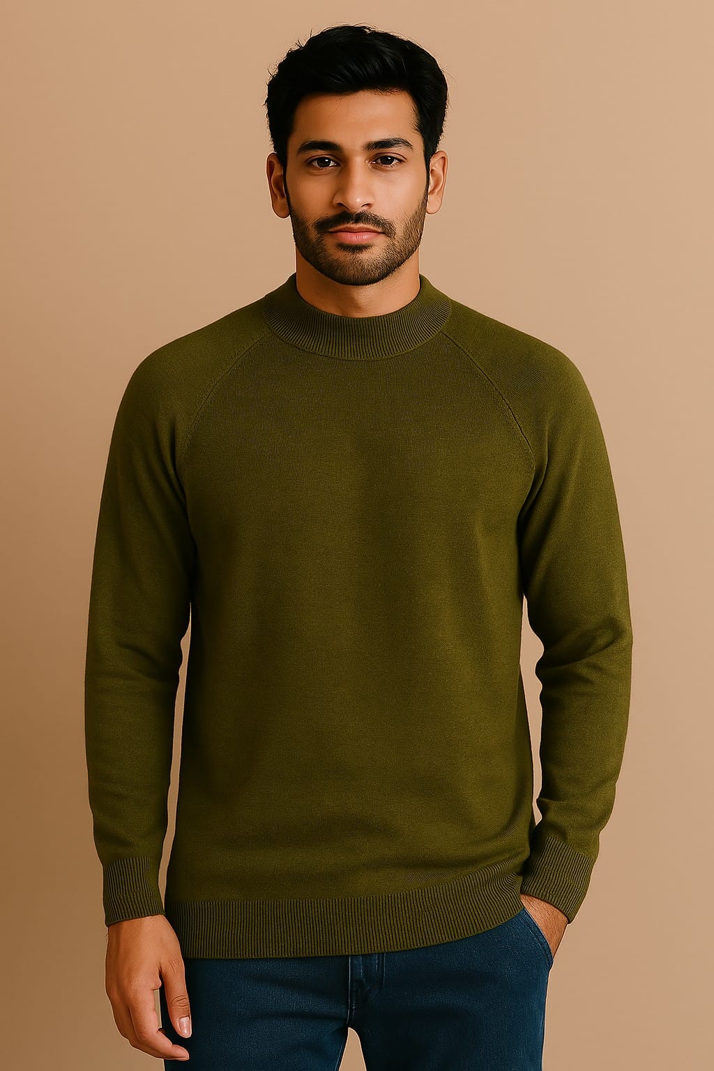 Turtleneck Plain Fully Fashioned