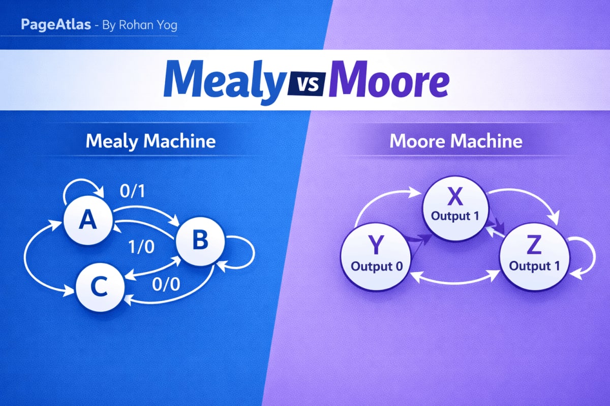 Mealy vs moore machine explained