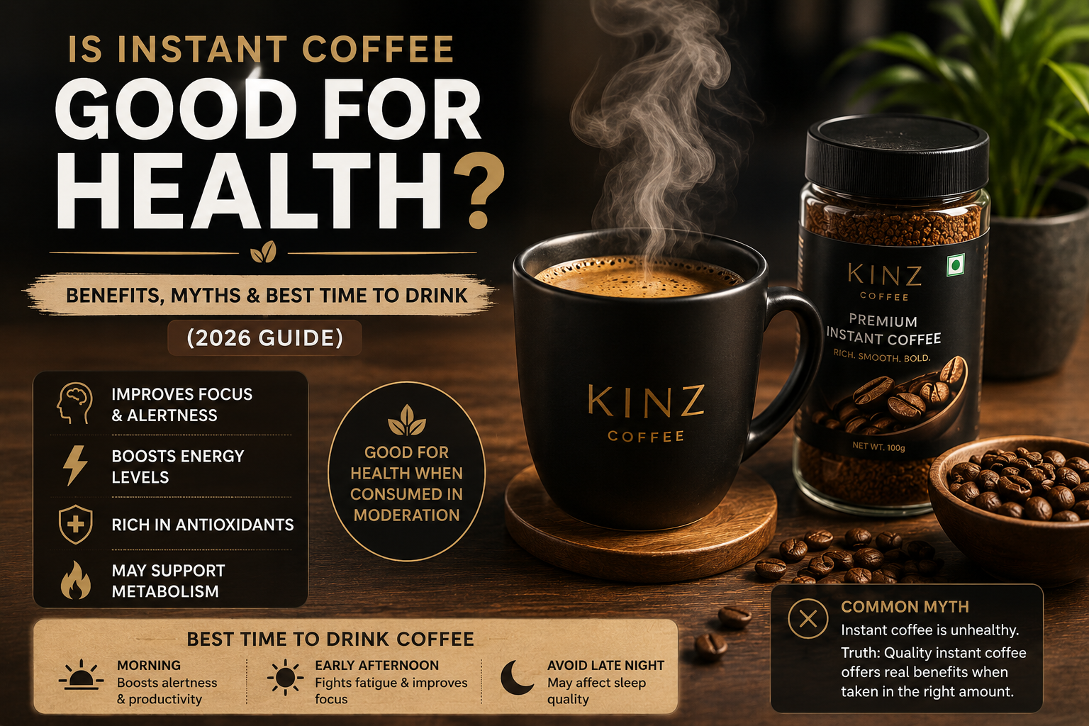 Is Instant Coffee Good for Health? Benefits, Myths & Best Time to Drink (2026 Guide)