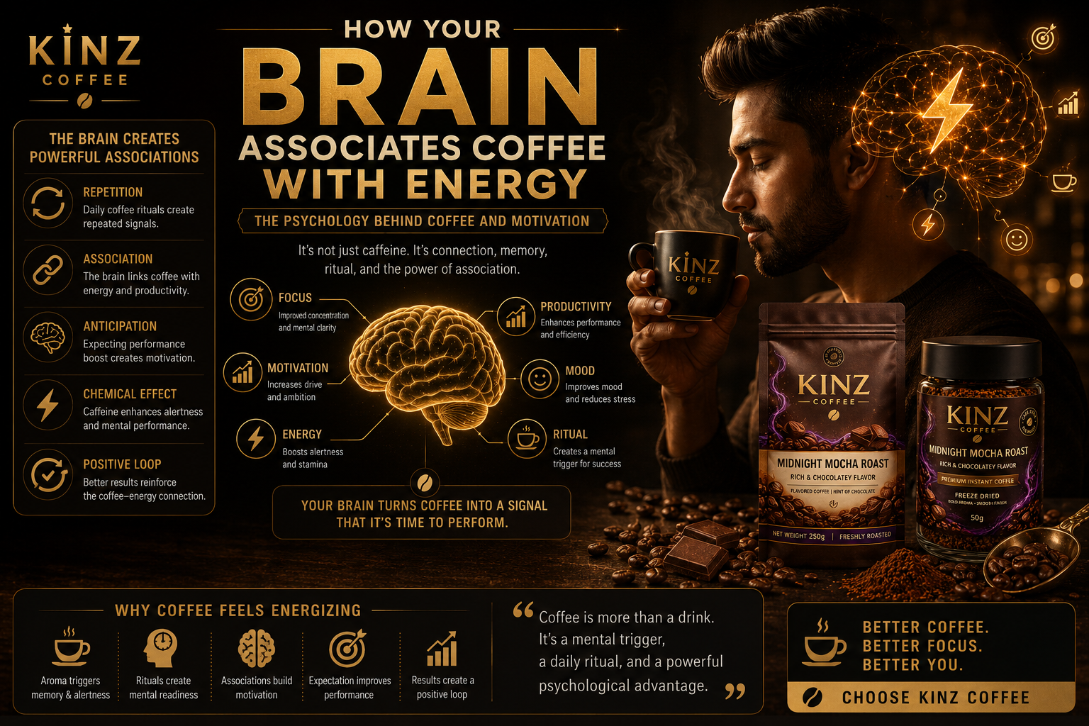 How Your Brain Associates Coffee With Energy: The Psychology Behind Coffee and Motivation