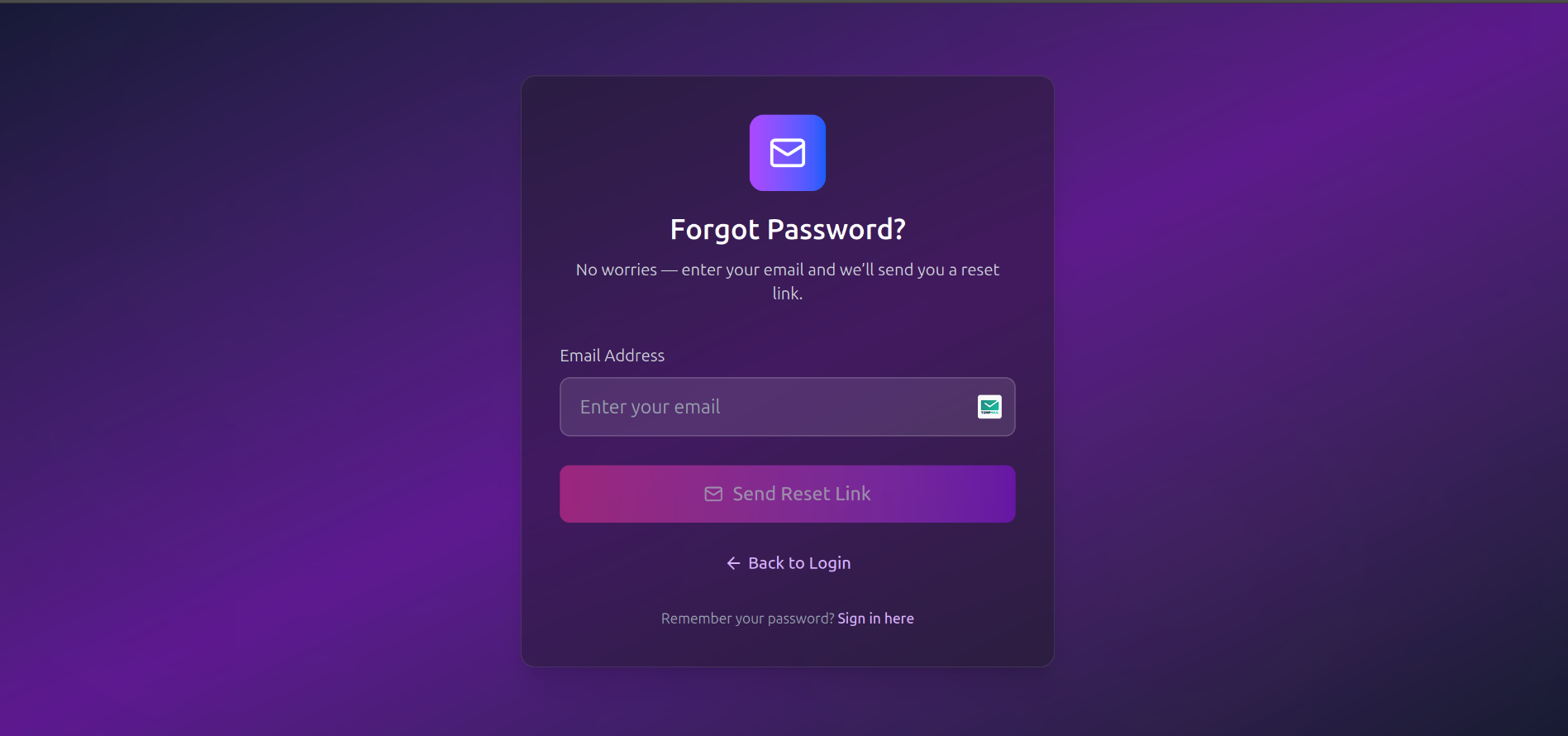 Forgot Password
