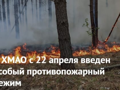 В ХМАО с 22 апреля введен особый противопожарный режим