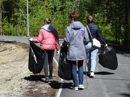 На городском субботнике собрали 25 кубов мусора