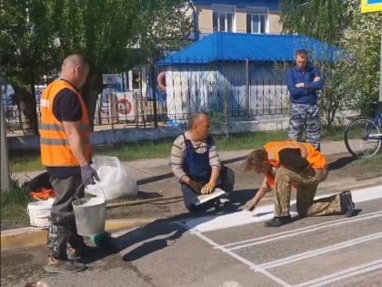 В Югорске нанесут более 25  тысяч кв. м. дорожной разметки