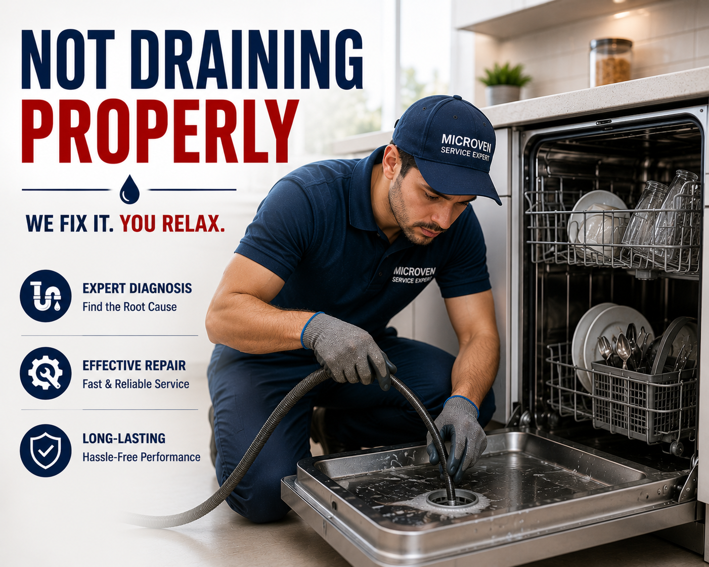 Dishwasher not draining water
