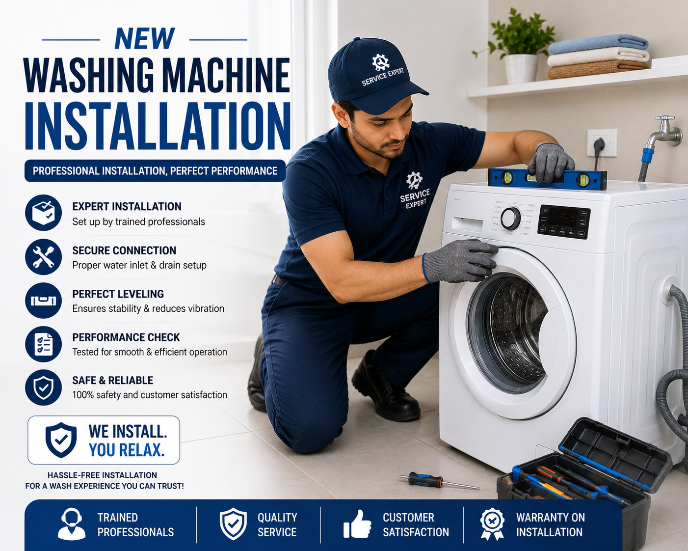 Washing machine installation service