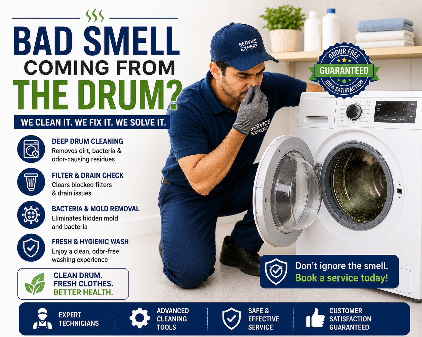 Washing machine bad odor