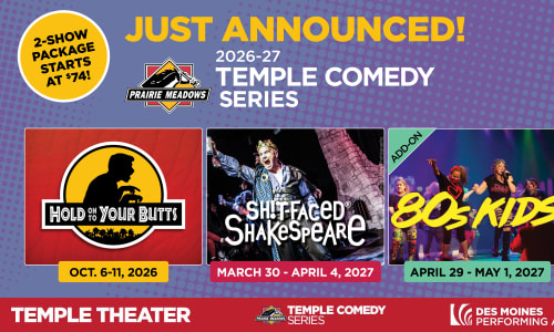 Prairie Meadows Temple Comedy Series 2026-27 Season Overview