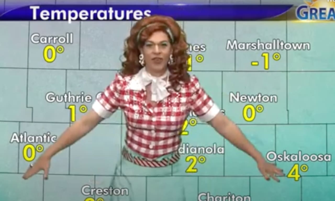 Dixie Longate does the Des Moines Weather