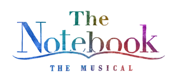 The image displays the title "The Notebook: The Musical" in a stylized, cursive font with a wavy underline, suggesting a theatrical or musical production.