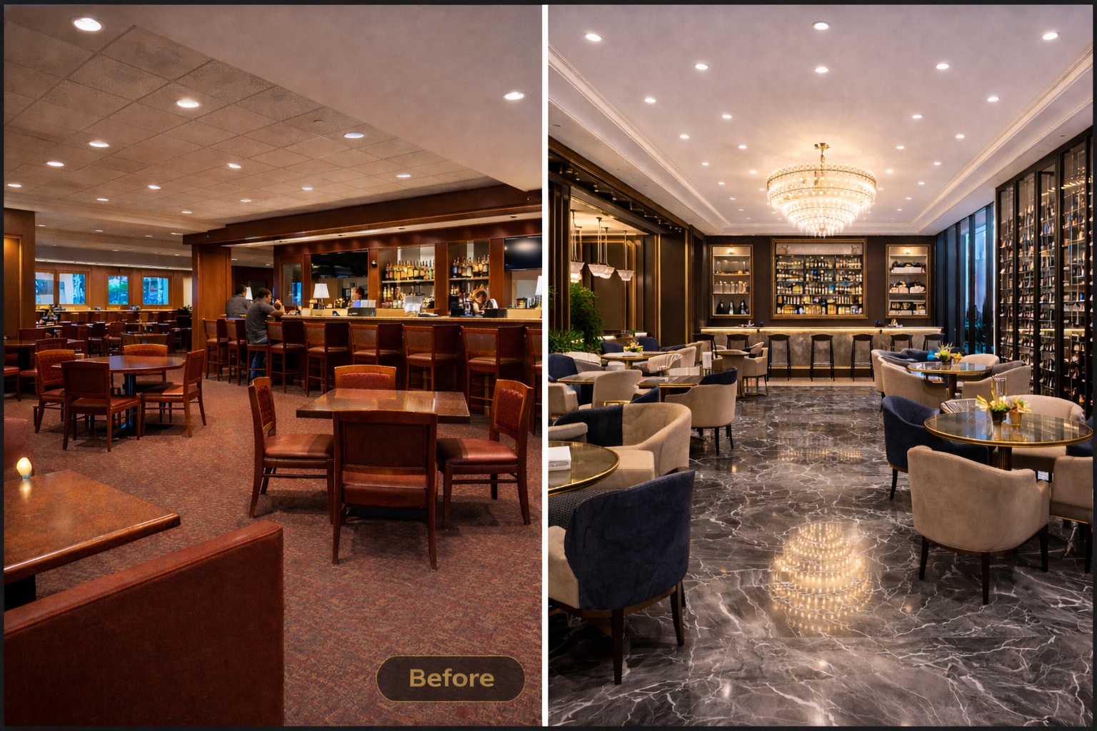 Luxury living interior restaging transformation