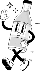 A rubberhose cartoon beer