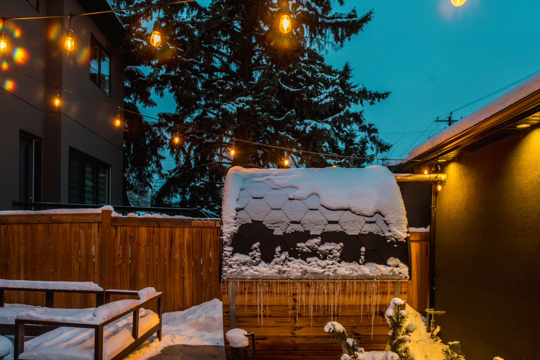 Sauna interior detail