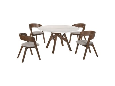 D6001609CN_2 Armen Living Venus and Jackie Dining Table and 4 Chairs - Image 1