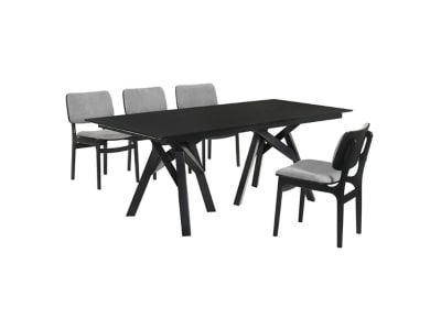 D6001504CN_2 Armen Living Cortina and Lima Dining Table and 4 Chairs - Image 1
