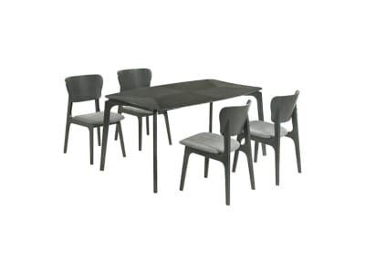 D6001554CN_2 Armen Living Kalia Dining Table and 4 Chairs - Image 1