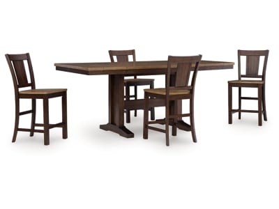 D651-32-124(4)-SW-P1-KO Anixburg Counter Height Dining Table and 4 Barstools - Image 1