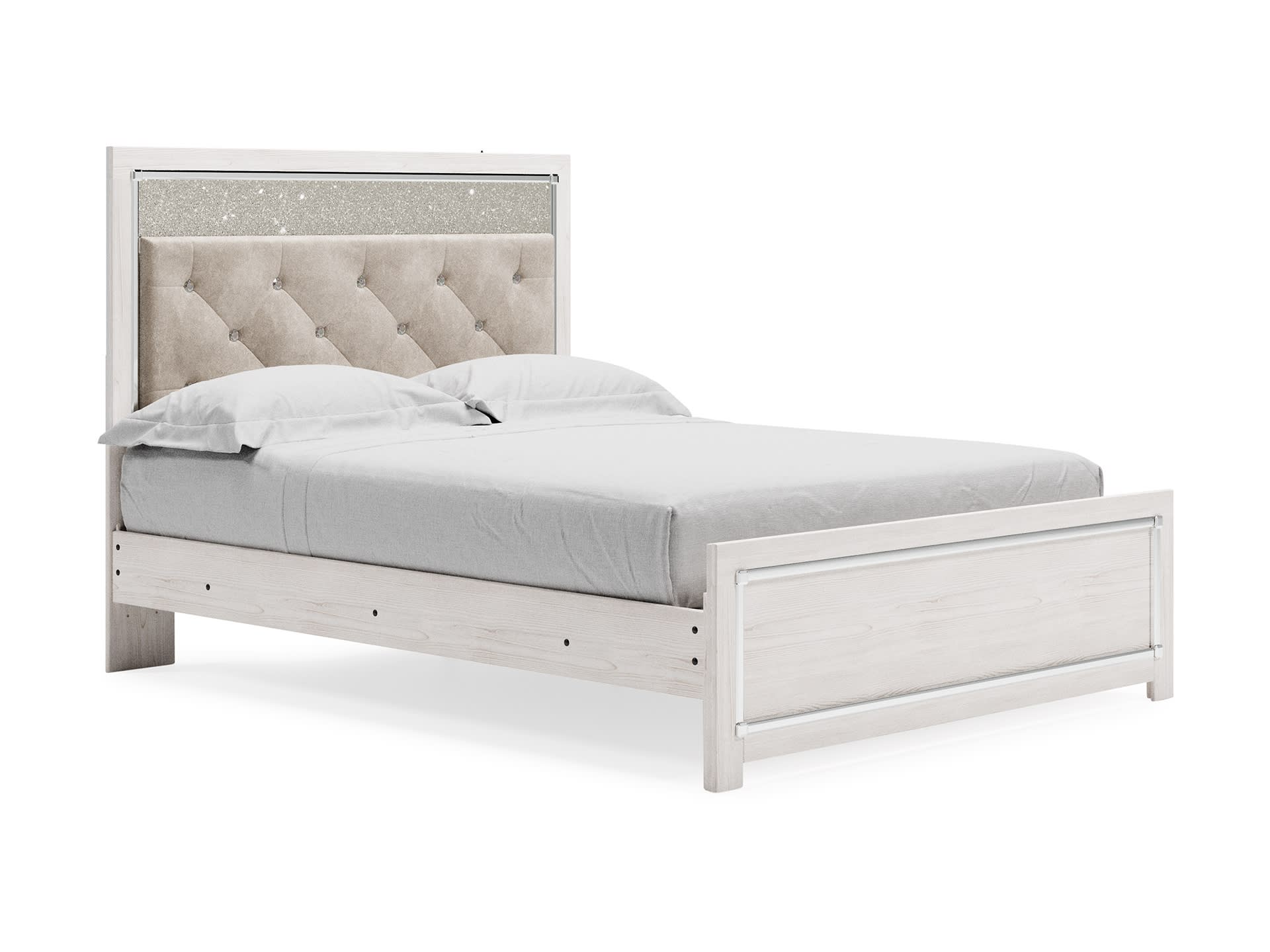 B2640-57-54-96-ANGLE-SW-P1-KO Altyra Queen Panel Bed with Upholstered Headboard - Image 1