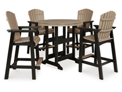 P211-613-130(4)-SW-P1-KO Fairen Trail Outdoor Bar Table and 4 Barstools - Image 1