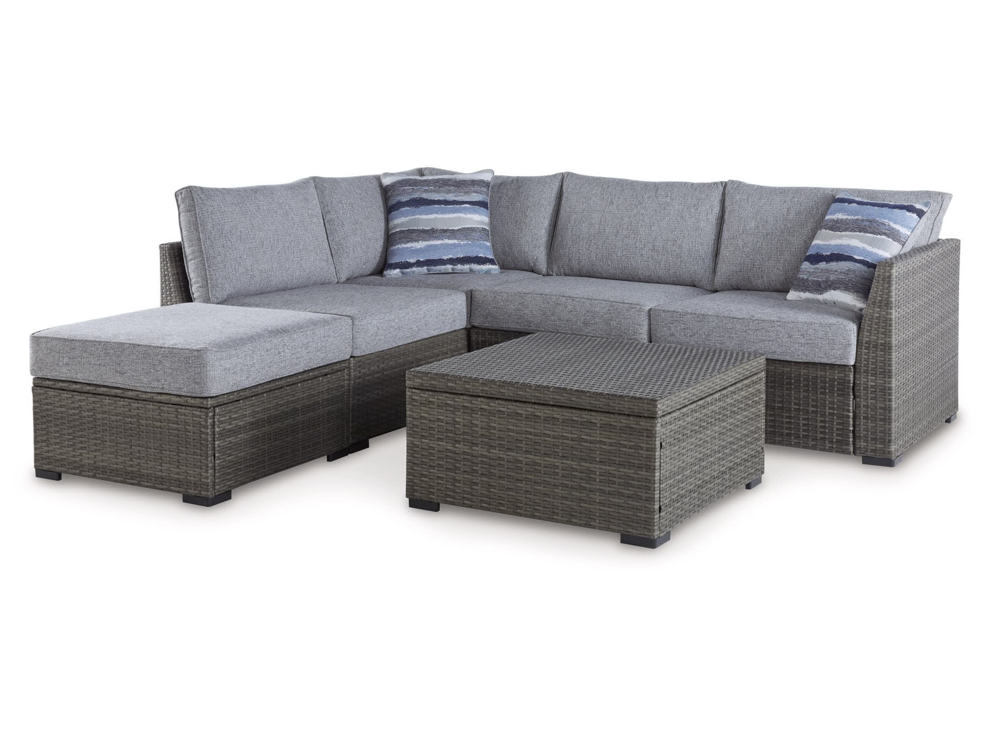 P297-070-ANGLE-SW-P1-KO (1) Petal Road 4-Piece Outdoor Conversation Sectional Set - Image 1