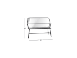 Bayberry Lane High Back Frame Outdoor Bench - Image 6