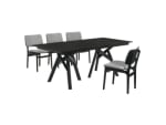 Armen Living Cortina and Lima Dining Table and 4 Chairs