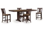 Anixburg Counter Height Dining Table and 4 Barstools