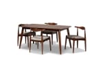 Baxton Studio Amato Dining Table and 4 Chairs Set