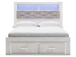 Altyra Queen Upholstered Bookcase Bed with Storage - Image 4