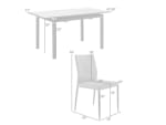 Armen Living Giana and Kash Extendable Dining Table and 4 Chairs - Image 11