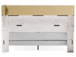 Altyra King Panel Bed with Upholstered Bookcase Headboard - Image 5