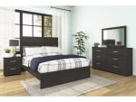 Belachime Queen Panel Bed with Mirrored Dresser and Nightstand - Image 2
