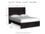 Belachime Queen Panel Bed with Mirrored Dresser and Nightstand - Image 5