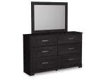 Belachime Queen Panel Bed with Mirrored Dresser and Nightstand - Image 9