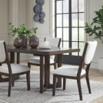 Breckington dining table with modern design and sturdy build for everyday dining