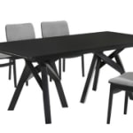 Armen Living Cortina and Lima Dining Table and 4 Chairs