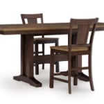 Anixburg Counter Height Dining Table and 4 Barstools