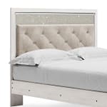 Altyra Queen Panel Bed with Upholstered Headboard