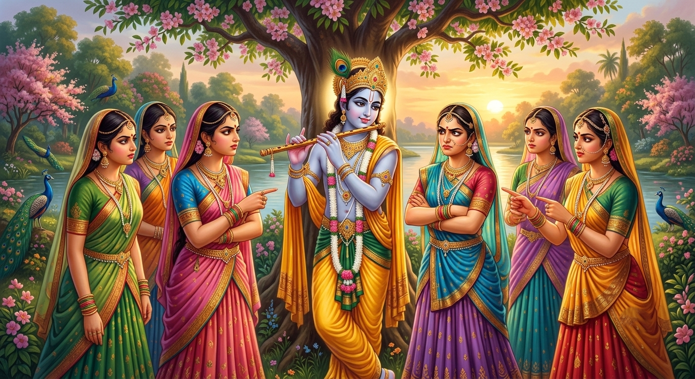 मुरली के प्रति गोपियों की ईर्ष्या