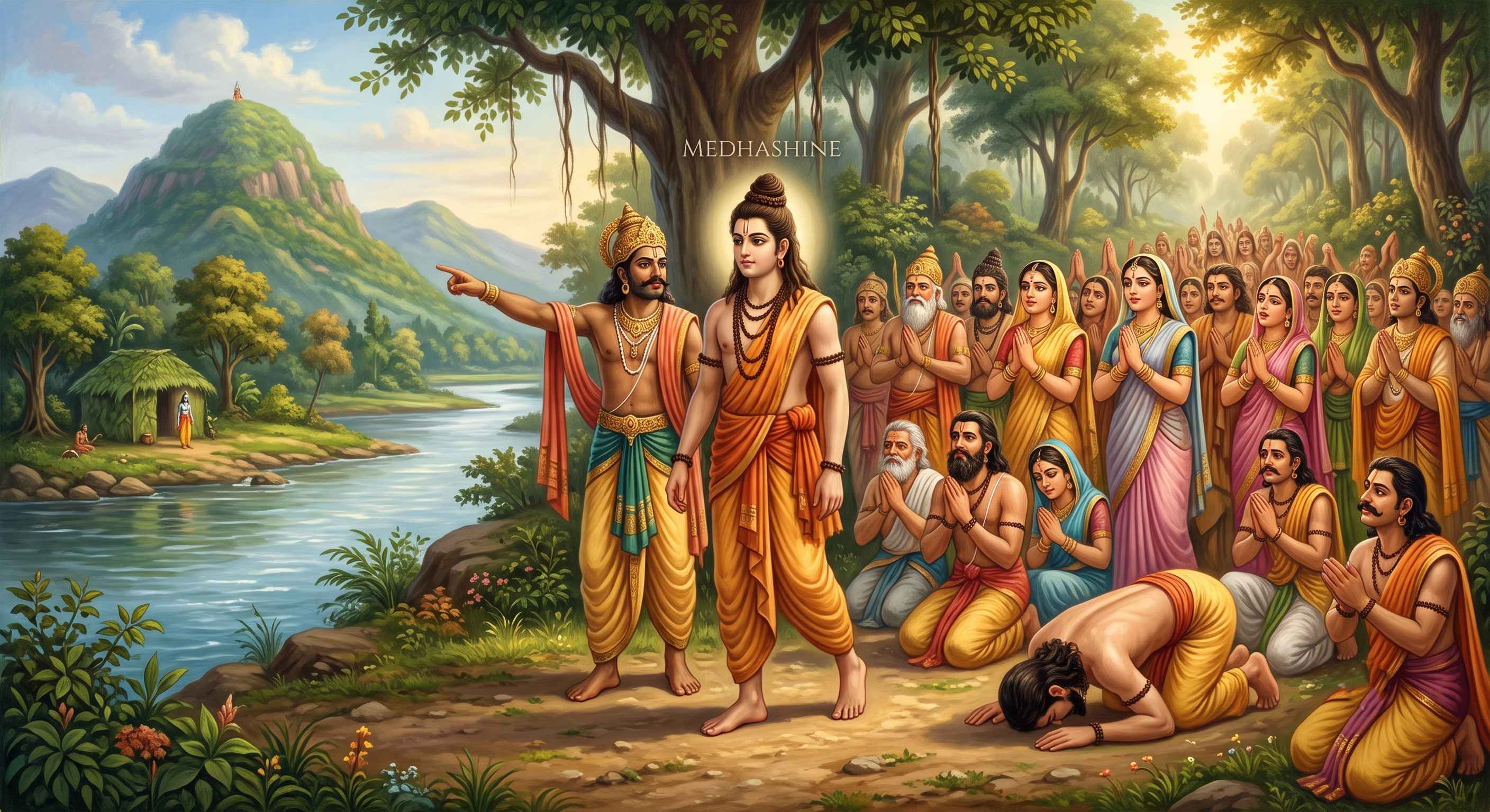 जासु समीप सरित पय तीरा। सीय समेत बसहिं दोउ बीरा।।