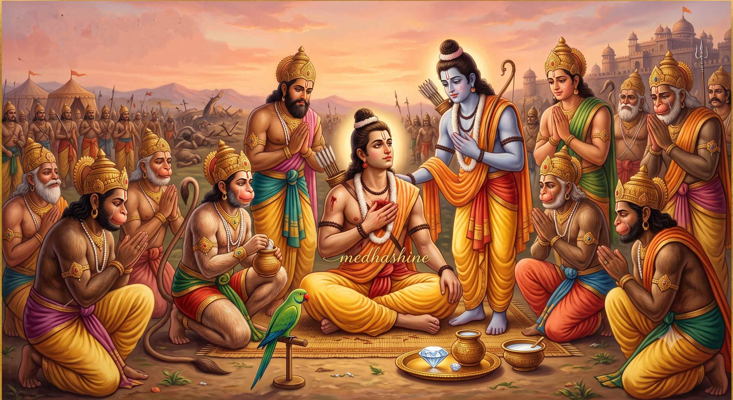 हृदय-घाउ मेरे, पीर रघुबीरै। पाइ सँजीवनि जागि कहत यों प्रेमपुलकि बिसराय सरीरै।।