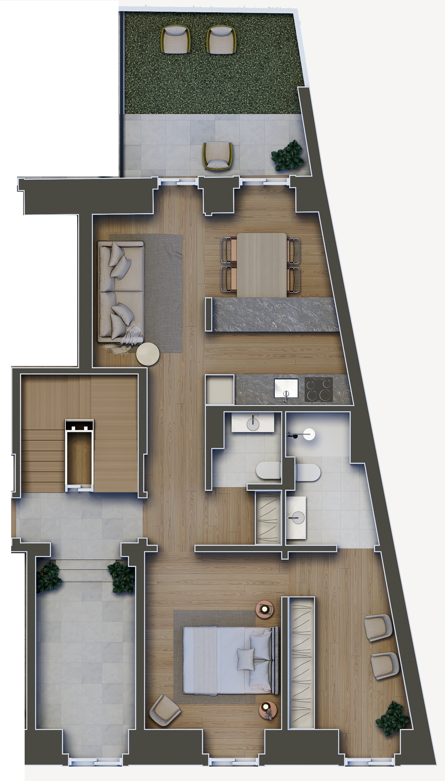 Planta T1 RC Direito