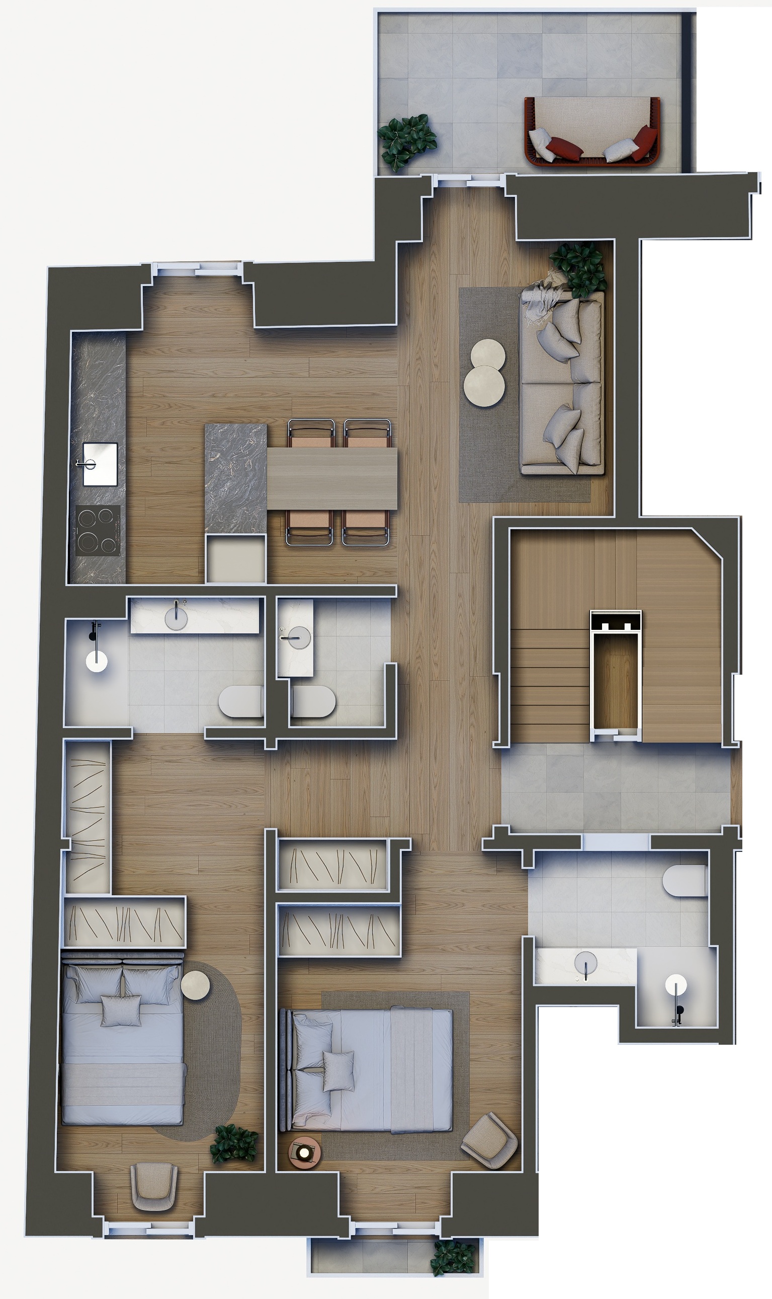 Planta T2 1º Direito
